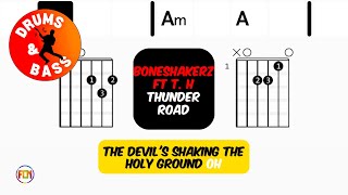BONESHAKERZ - ft T  H Thunder Road • Bass & Drums | Scrolling Guitar Chords & Lyrics