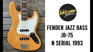 Fender Jazz Bass JB75 N Serial 1993 Block Inlays Swamp Ash Made In