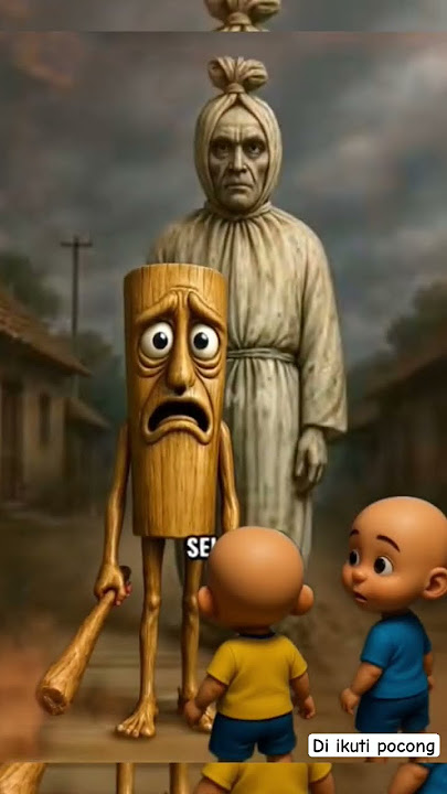 tung tung tung sahur di ikuti pocong #upinipin #upinipinselamanya #animasulucu #animasi #pocong #3d