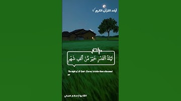 (سورة القدر)_اسلام صبحي _🎧🖤