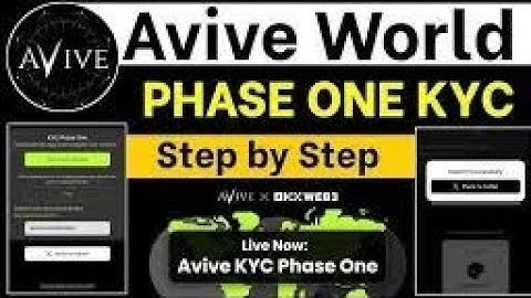 Avive world kyc phase 1 | how to do kyc on avive world | okx kyc | how to do kyc on okx #aviveworld