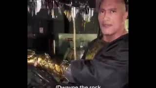 The rock get struck by lightning with bruh sound effect Resimi