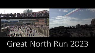 Great North Run 2023 - RUNNERS Chanting & Red Arrows fly overhead