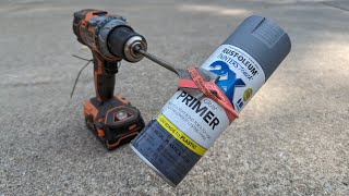 Spray paint can shaker quick, easy, and free with any drill.