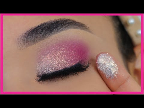 Sombras Rosas Con Glitter SUPER FACIL | Principiantes