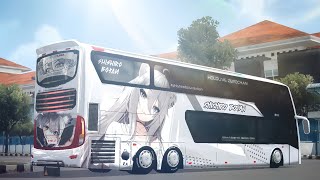 NO PASSWORD‼️ SHARE LIVERY ANIME SHISHIRO BOTAN BUS BIMASENA SDD ORI EFEK 3D JETBUS 5 | BUSSID screenshot 1