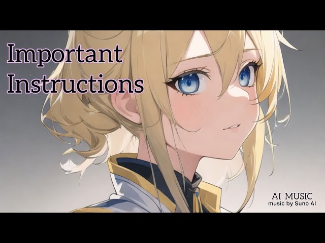 AI MUSIC】♫Important Instructions［ANIME］V4 version - YouTube