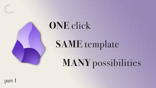 One Click, New Note, Same Properties: the foundation of my Obsidian system.