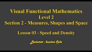 Celebrity FML223 Level 2 Sectn 2 Lsn 3   Speed and Density Profile