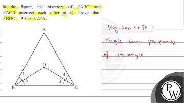 In the figure, the bisectors of \( \angle A B C \) and \( \angle \mathrm{ACB} \) intersect each ...