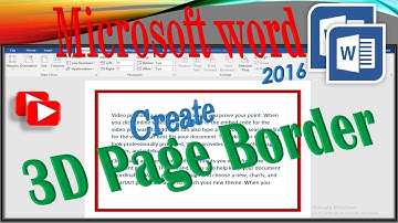 How to create 3d page border in ms word | 3d page border | Jay studio center