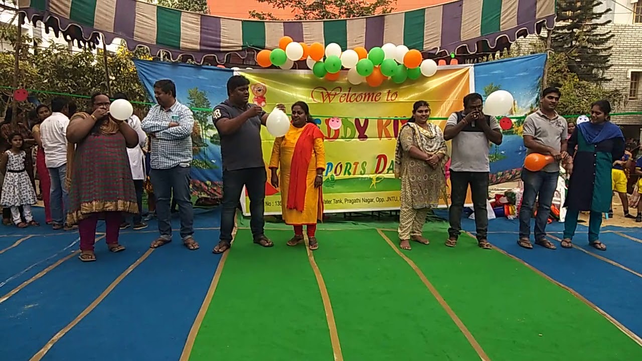 SPORTS DAY TEDDY KIDS SCHOOL PARENTS FUN GAME 2 - YouTube
