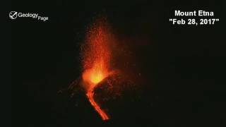 Mount Etna erupts lava in Sicily Feb 28, 2017