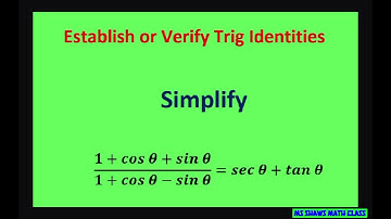 Verify Trig Identity (1 + cos x + sin x)/(1 + cos x - sin x) = sec x + tan x. Multiply by conjugate