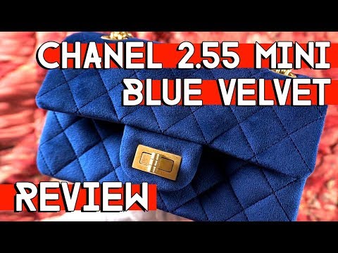 CHANEL 2.55 REISSUE MINI BLUE VELVET BAG REVIEW
