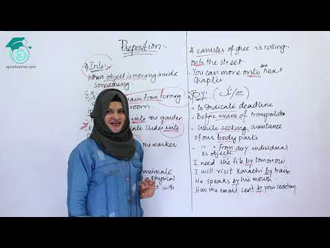 Prepositions | How to use into, onto and By | English Language