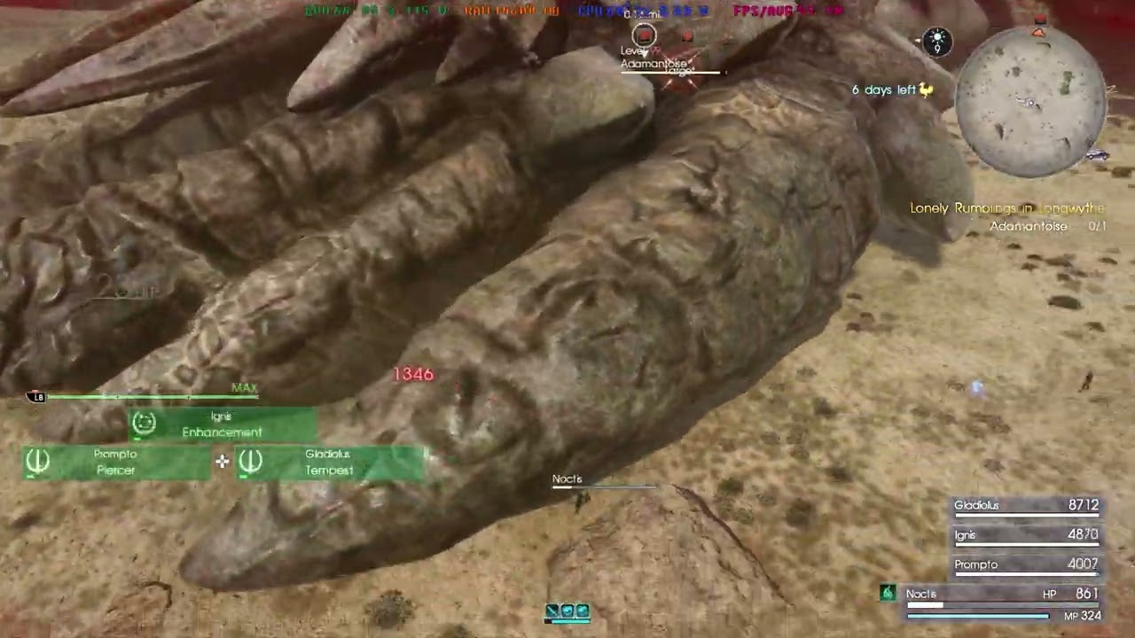 Adamantoise Boss Battle FFXV