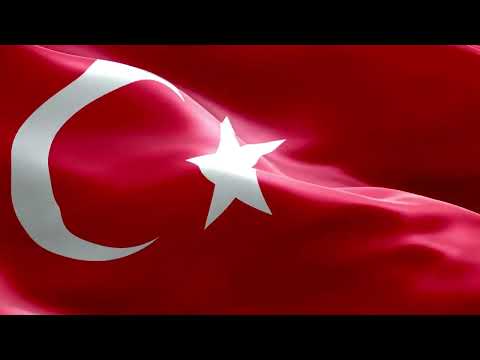 [10 Hours] Turkish Flag Waving - Waving Flags