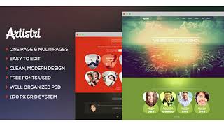 Artistri - Creative One Page and Multi Page PSD | Themeforest Website Templates and Themes