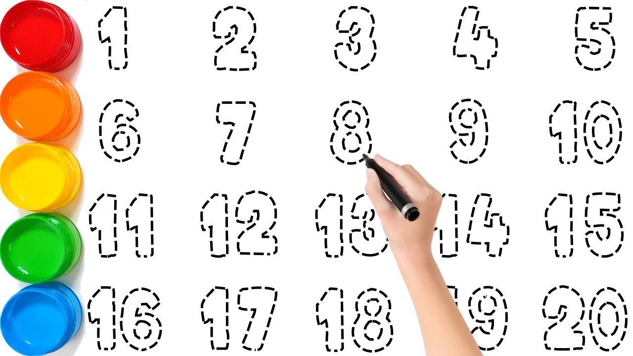 Let's Learn to Draw and Paint numbers for Kids Easy Step by step ...