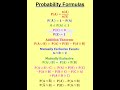 Introduction to Probability Formulas