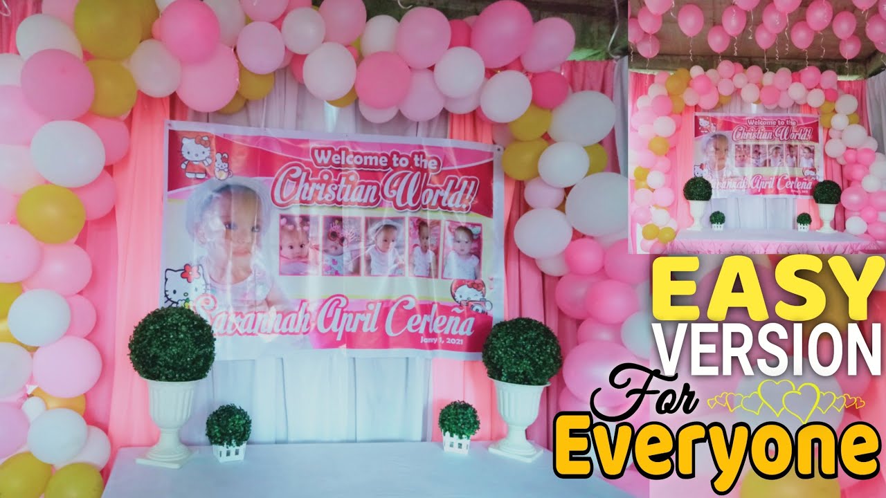 Christening Decoration Ideas | Baptism Party Ideas at Home