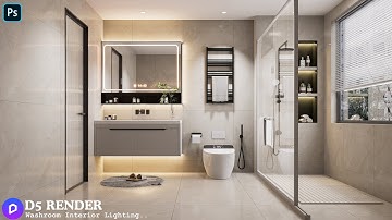 D5 Render Lighting Tutorial Perfect Small Bathroom Illumination | Bathroom Interior Design.