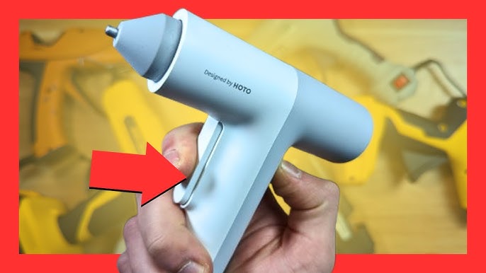 DIY Hot Melt Glue Gun Anti Drip Glue Gun Work Removable Anti-hot Cover Glue  Gun Kit with 16PCS Dia 0.27x3.93 Long Glue Sticks