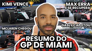 KIMI VENCE OUTRA, MCLARENS AMEAÇAM MERCEDES e MUITOS ERROS - RESUMO DO GP DE MIAMI