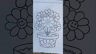 Flower Pot Drawing Flower Vase Drawing