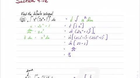 Integration by Substitution Definite Integrals (MAT140.4.5e)