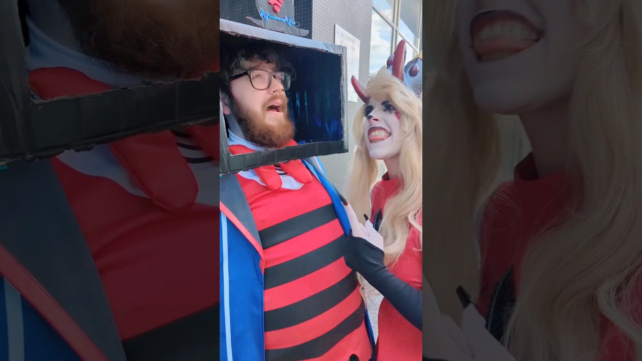 CHARLIE VS VOX HAZBIN HOTEL COSPLAY MCM London Comic con funny #cosplay #hazbinhotel #mcmcomiccon
