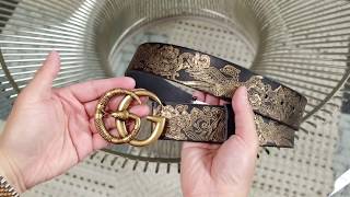 Gucci Leather Belt With Snake Buckle in Black for Men