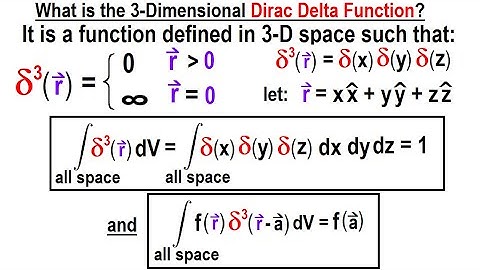 Physics Ch 67.1 Advanced E&M: Review Vectors (108 of 113) What is the 3-D Dirac Delta Function?