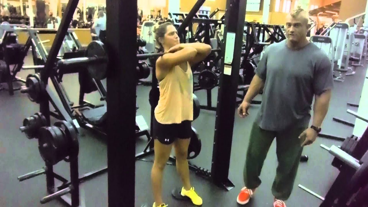 ShadeTree Professional Training. Smith Machine Front Squats. Giant Set Workout.