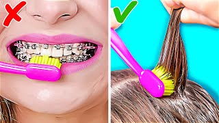 UNEXPECTED LIFE HACKS WITH TOOTHBRUSH & TOOTHPASTE || Useful Everyday Tips