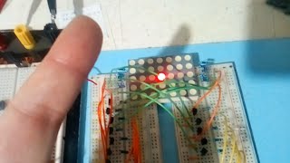 #144 AT28C16 EEPROM p5 - First 'DOT' on the Led Matrix