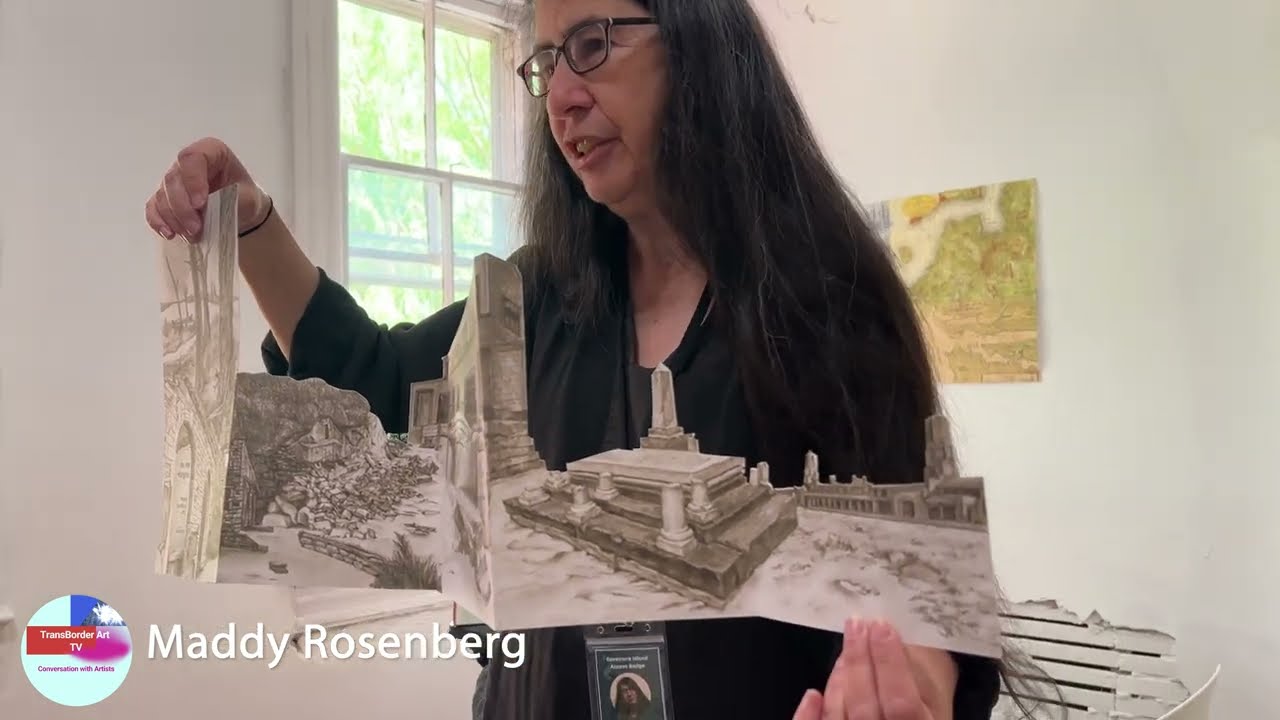 Maddy Rosenberg at TransBorder Art Studio Residency at Governors Island.