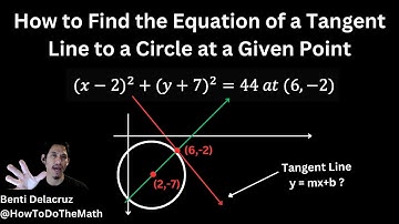 How to Find the Equation of a Tangent Line to the Circle at a Given Point | Conic Sections