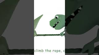 🦖 Two T-Rex Climb the Rope! 🪢 | ABC Kids TV Fun with Voice Pitch 🎤 &amp; Color Effects 🌈