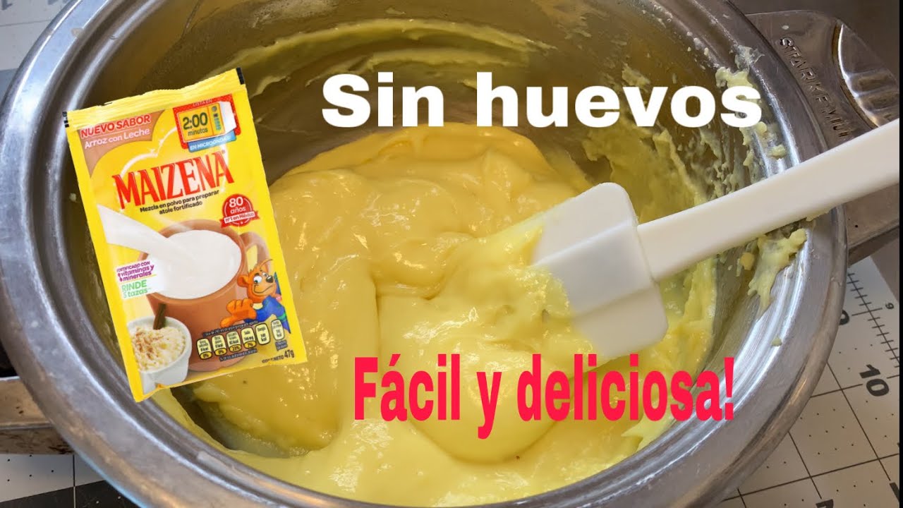 CREMA PASTELERA  DE MAICENA SIN HUEVOS