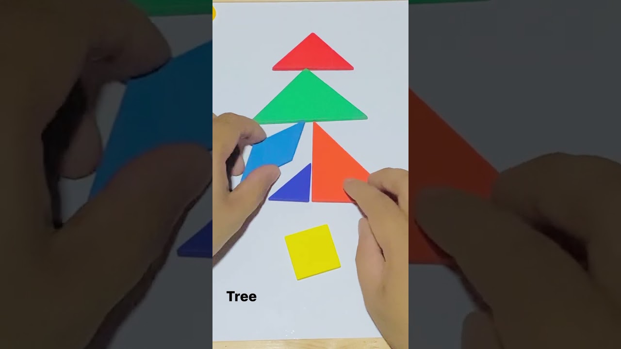 Fun games for kids-tangrams (tree) 