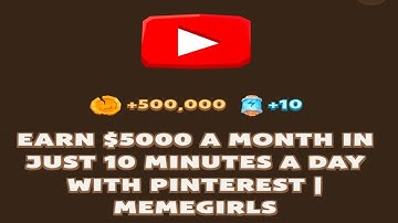 EARN $5000 A MONTH IN JUST 10 MINUTES A DAY WITH PINTEREST | MEMEGIRLS | Memefi New Video Code