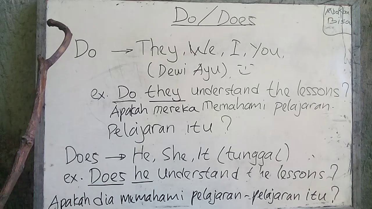 belajar dasar bahasa inggris Do dan Does YouTube