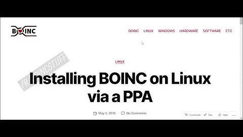 Installing BOINC on Linux via a PPA