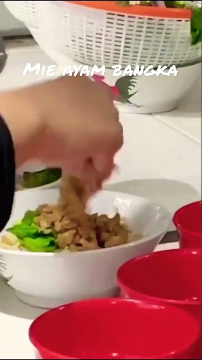 Mie ayam bangka: preparing the noodle #streetfood #indonesia #shorts #noodles