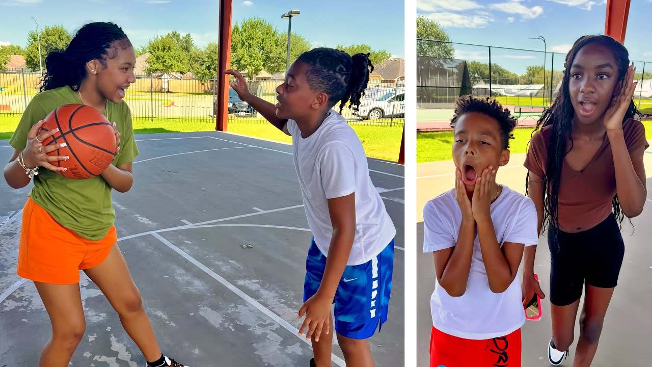 Старшая сестра смущает младшего брата на публике, он тут же жалеет об этом