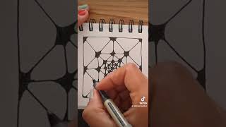 drawing tutorial - quick geometric spiderweb #easypatterndraeing #spiderweb #drawinglessons