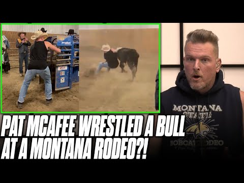 Thumbnail for Pat McAfee Wrestled A Bull In Montana For College Gameday?!