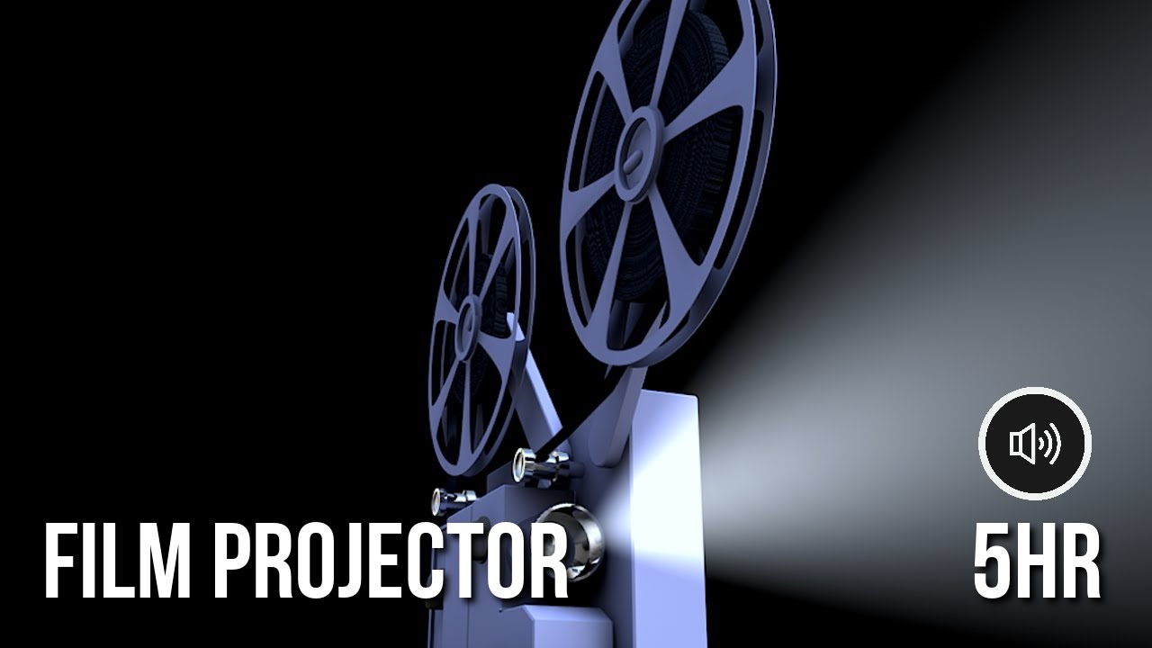 📽 WHITE NOISE | Film PROJECTOR Sounds | 😌 📖 💤